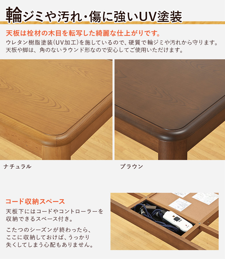 傷がつきにくいUV塗装