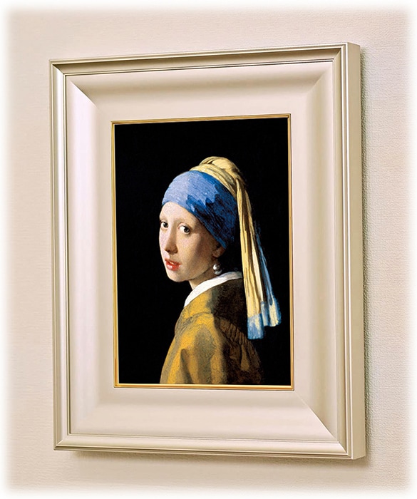ヨハネス・フェルメール、【真珠の耳飾りの少女】、希少な額装用画集より 誰かに話したくなる雑学】フェルメールの「真珠の耳飾りの少女」が