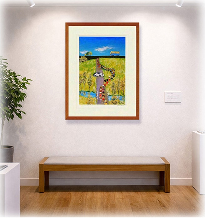 絵画 谷内六郎 （たにうちろくろう）・遠足 版画 インテリア | 谷内