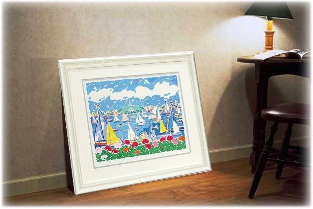 絵画 版画 ジョンボッチ・ウインドーボックス 風景画 インテリア