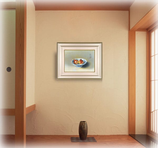 絵画 速水御舟（はやみぎょしゅう）・ 鍋島の皿に柘榴 (なべしまの