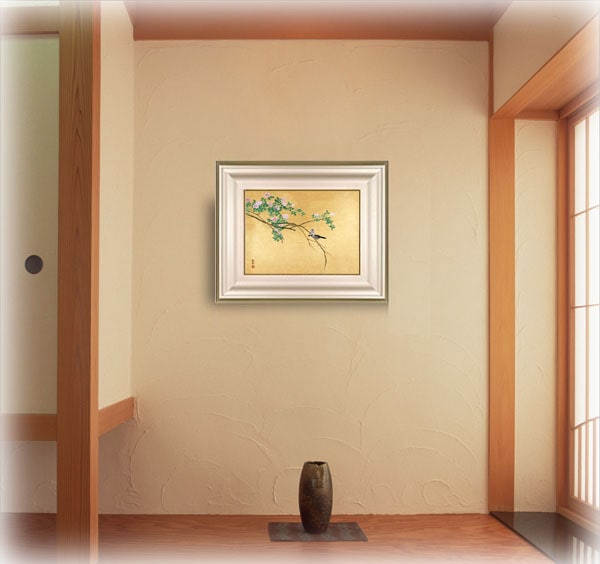 絵画 円山応挙 （まるやまおうきょ） 薔薇文鳥（ばらぶんちょう