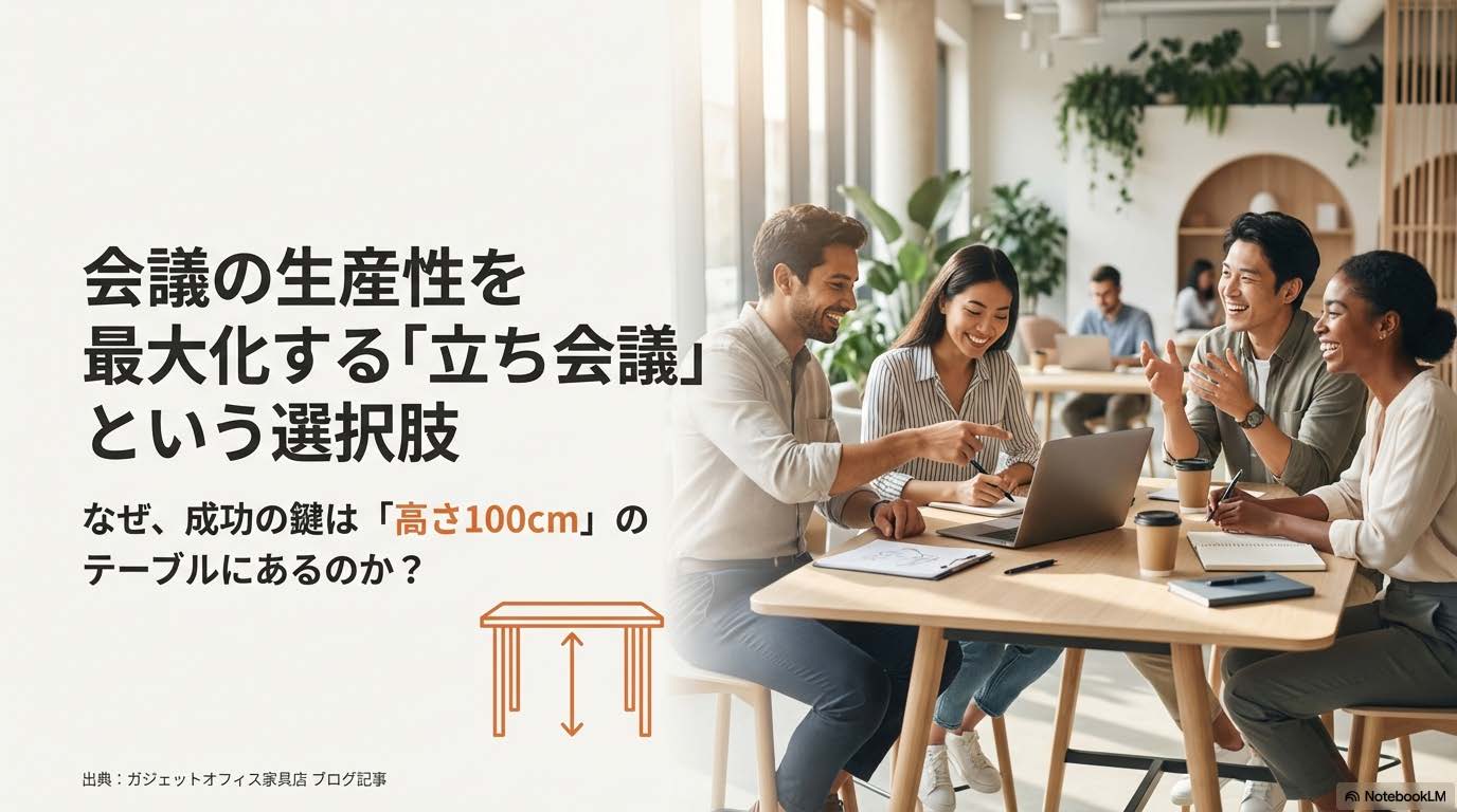 ITスタートアップ製造業店舗営業所など部門や業種別で活躍する高さ100cm会議テーブル活用シーン紹介バナー