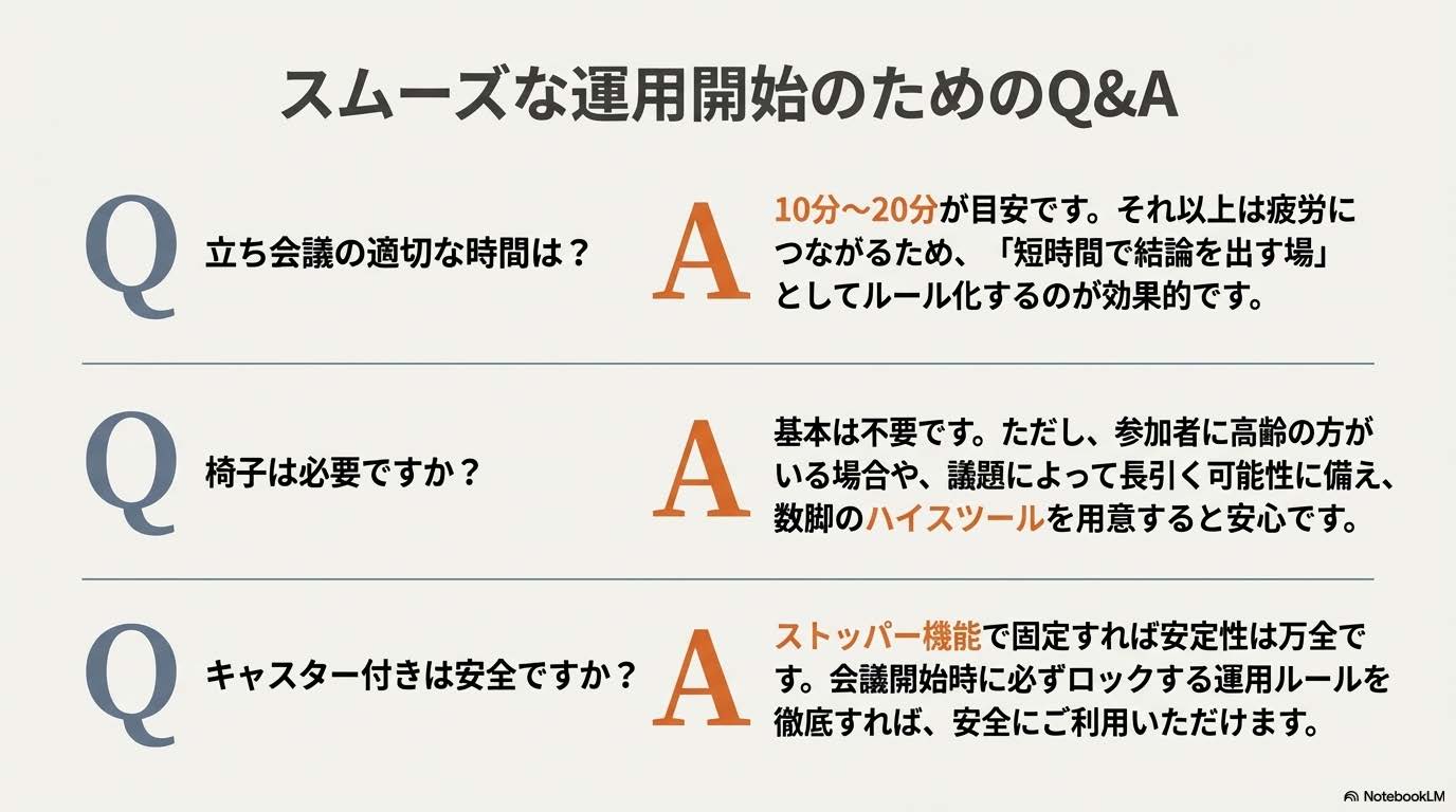 成功のコツは会議室の外オフィス動線上に高さ100cmテーブルを置くレイアウト事例バナー