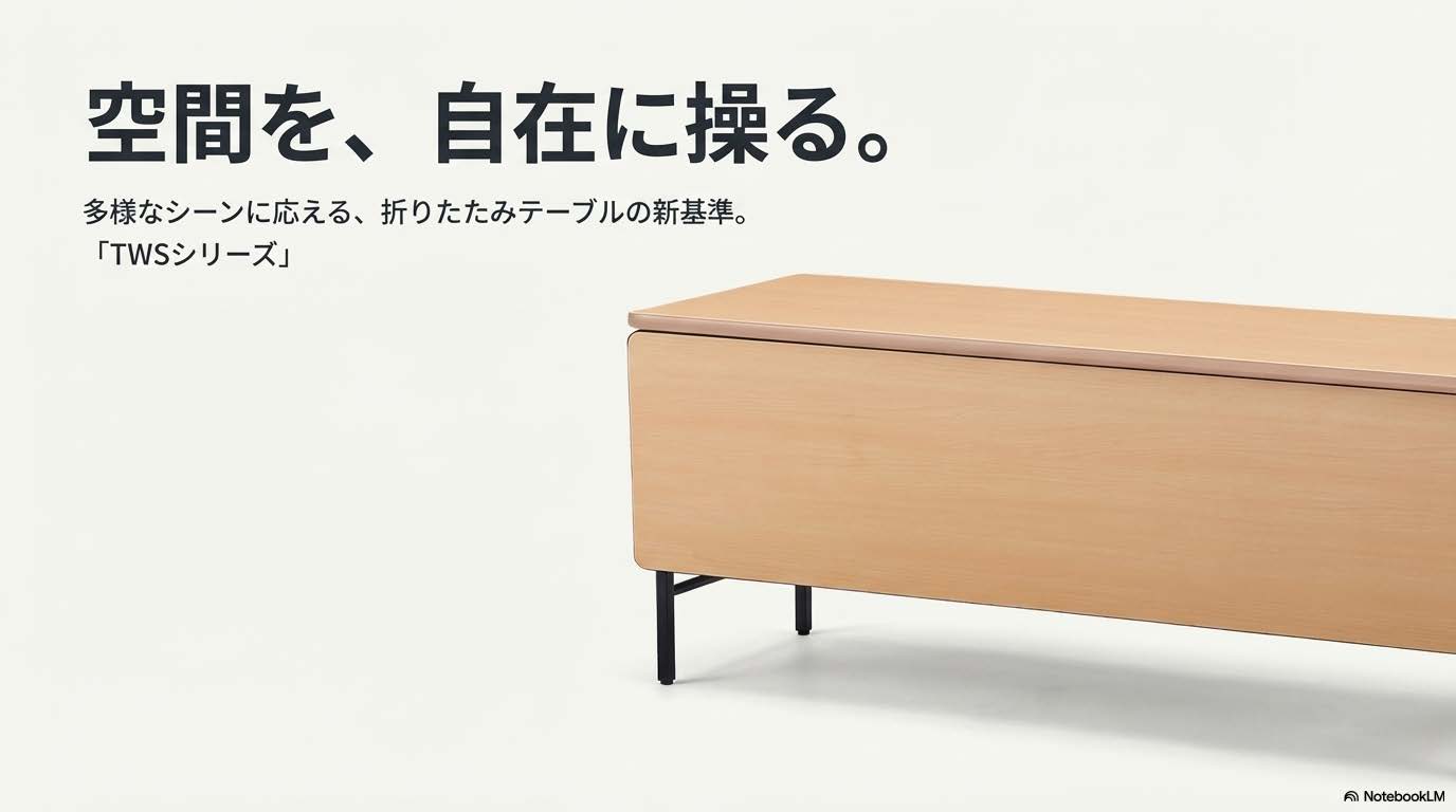 折りたたみテーブル TWSシリーズ 会議用テーブル 長机 省スペース収納 公民館 自治会館向け