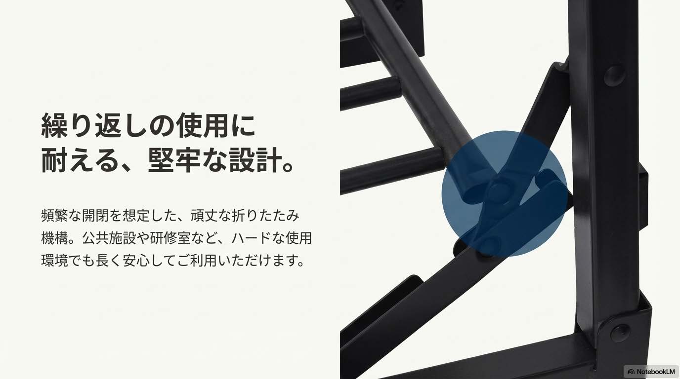 会議や研修の課題を解決する折りたたみ会議テーブル TWSシリーズ