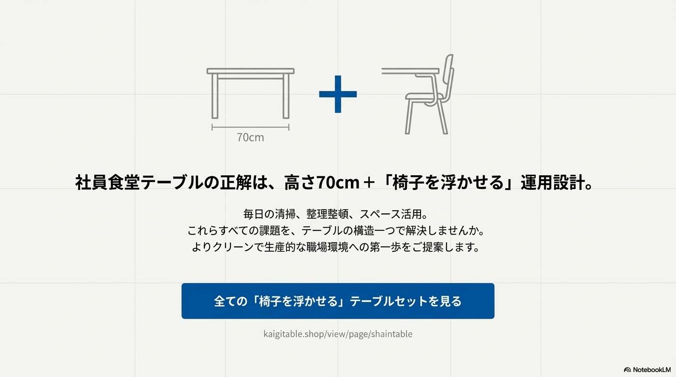社員食堂テーブル導入イメージ