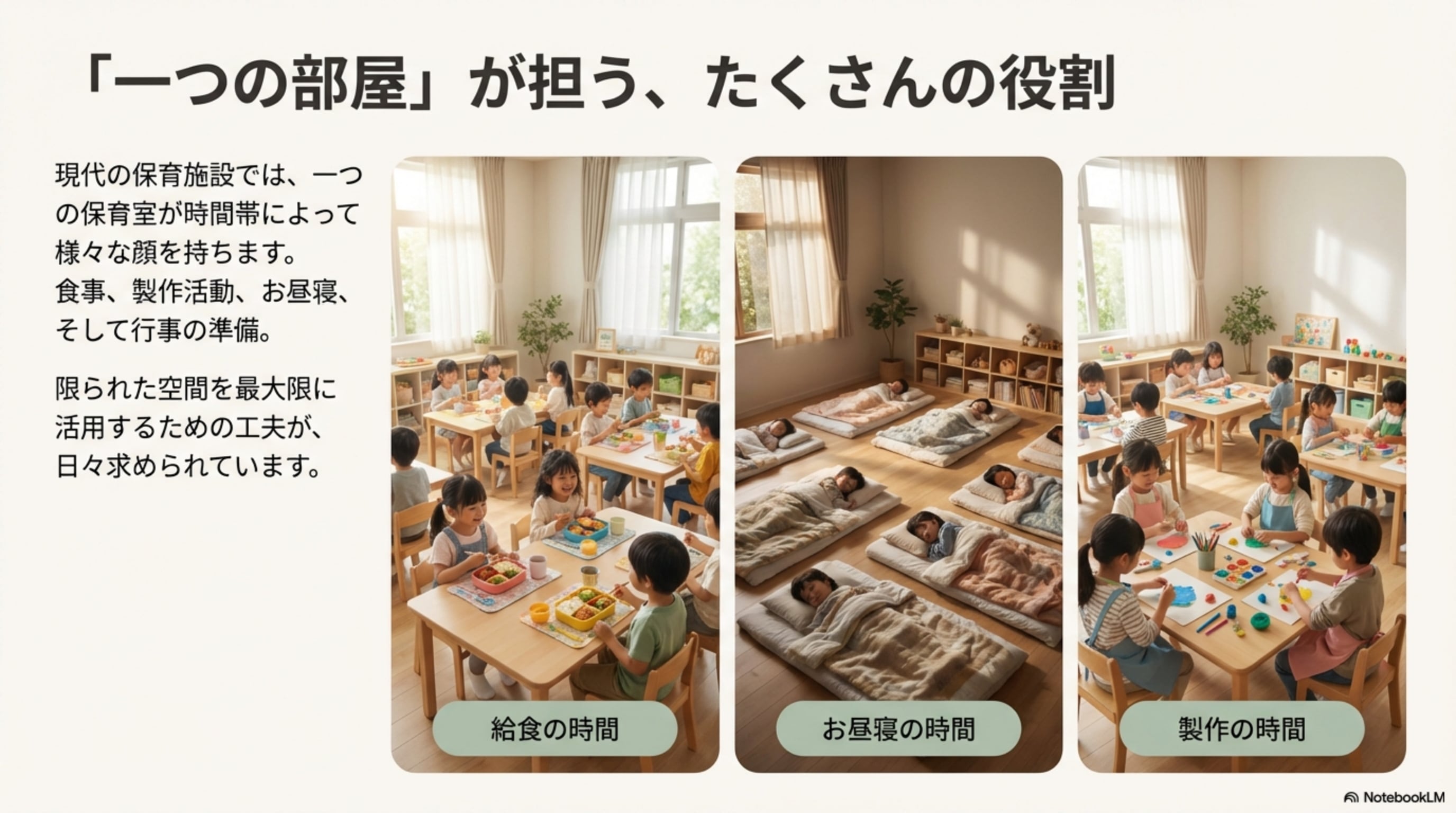 保育現場の課題 スペースや負担など