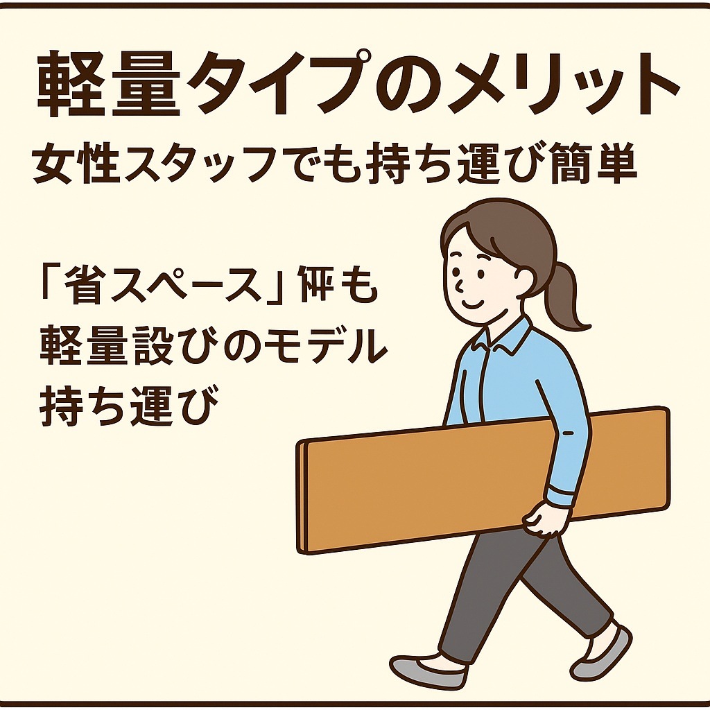 軽くて持ち運びラクラク！ 折りたたみ長机（軽量タイプ）バナー