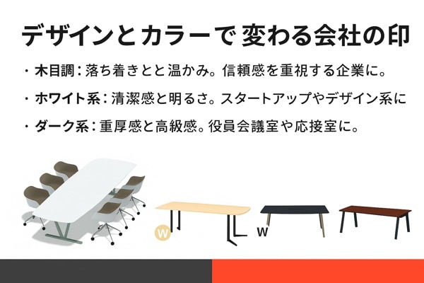 会議用テーブル デザインとカラーで変わる会社の印象