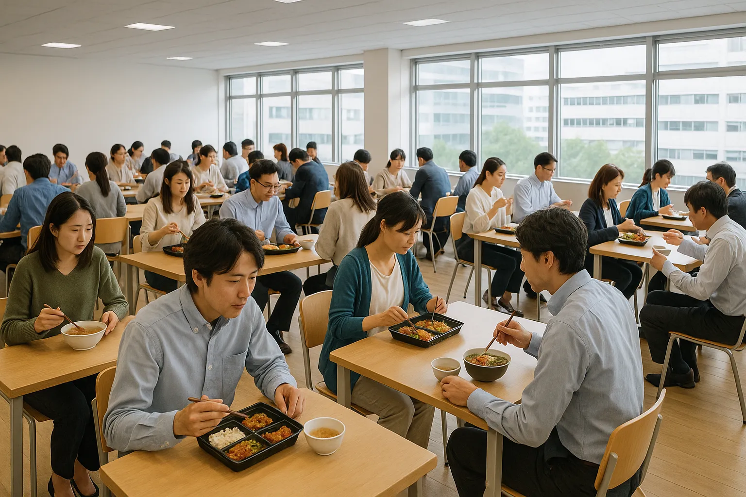 社員食堂の風景