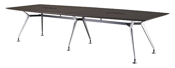 E-ARDシリーズ 木目天板＋スチール脚の会議用テーブル