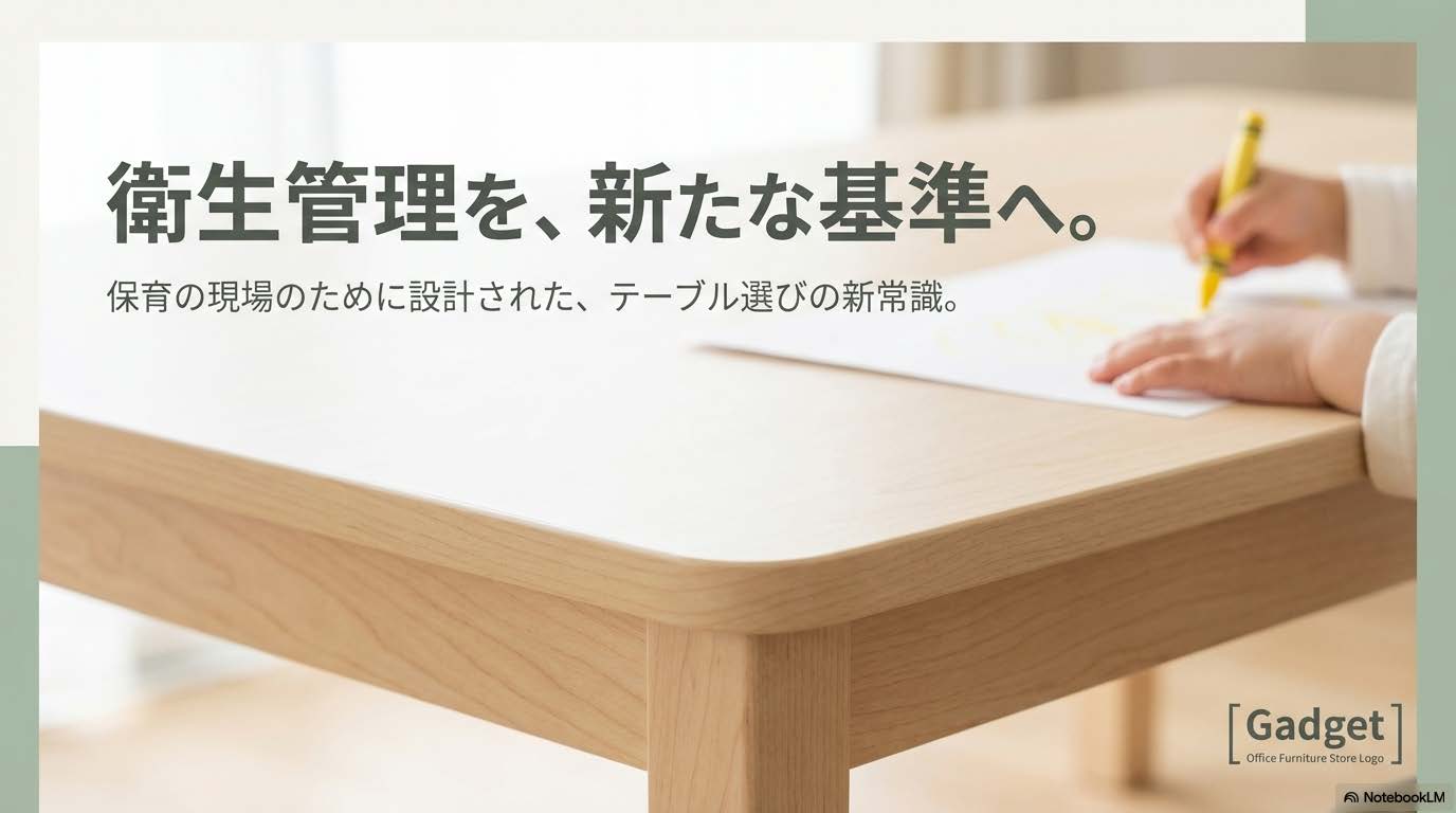 衛生管理がしやすい保育園テーブル 抗菌メラミン化粧板 子供用テーブルの選び方｜ガジェットオフィス家具店