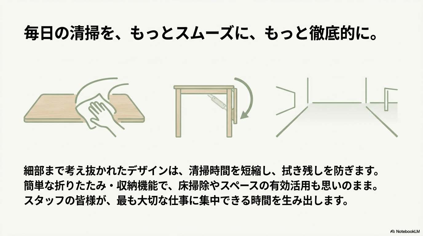 メラミン化粧板天板の拭き取りやすさと耐久性 保育園テーブルに最適な素材