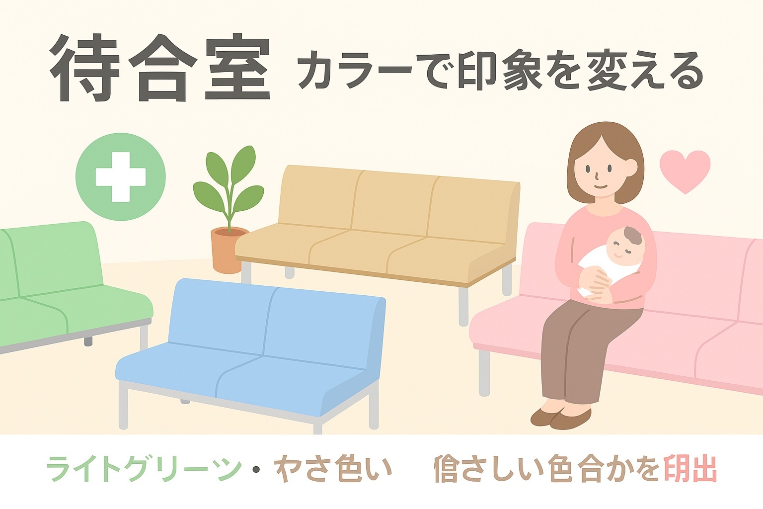 待合室の印象を変えるロビーチェアのカラー選び - ガジェットオフィス家具店