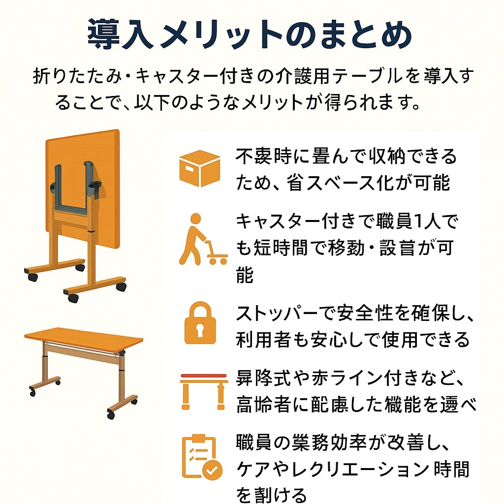 介護テーブルのメリットまとめ