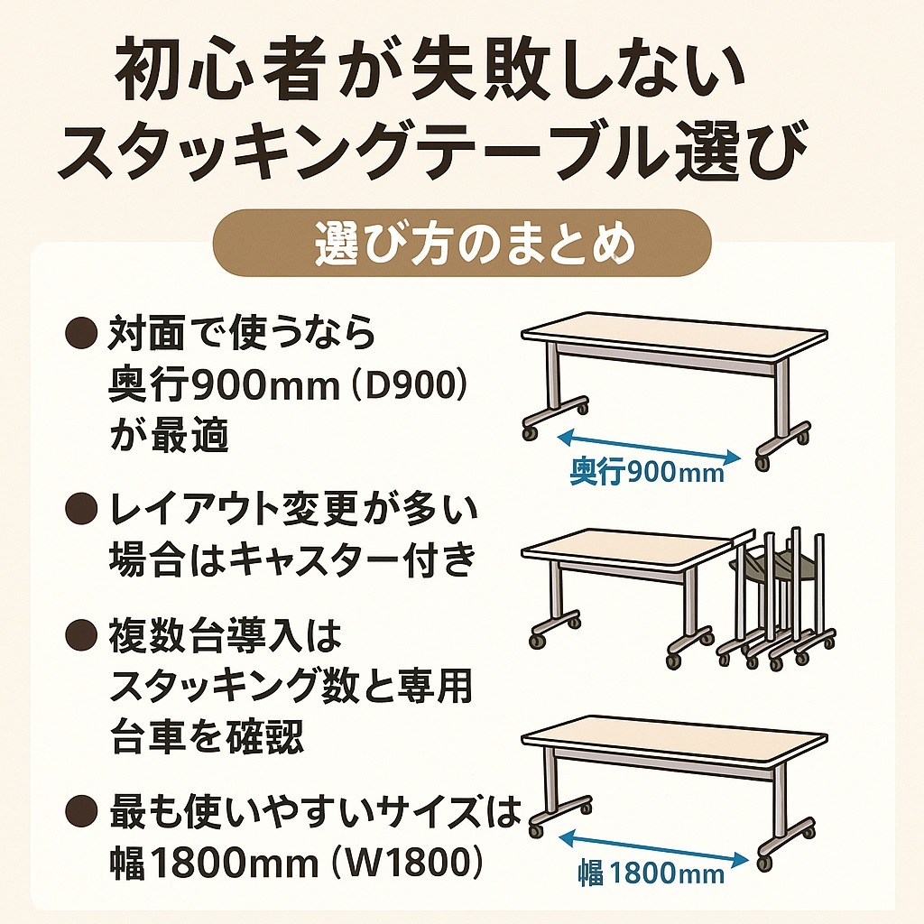 スタッキングテーブル選び方ガイド