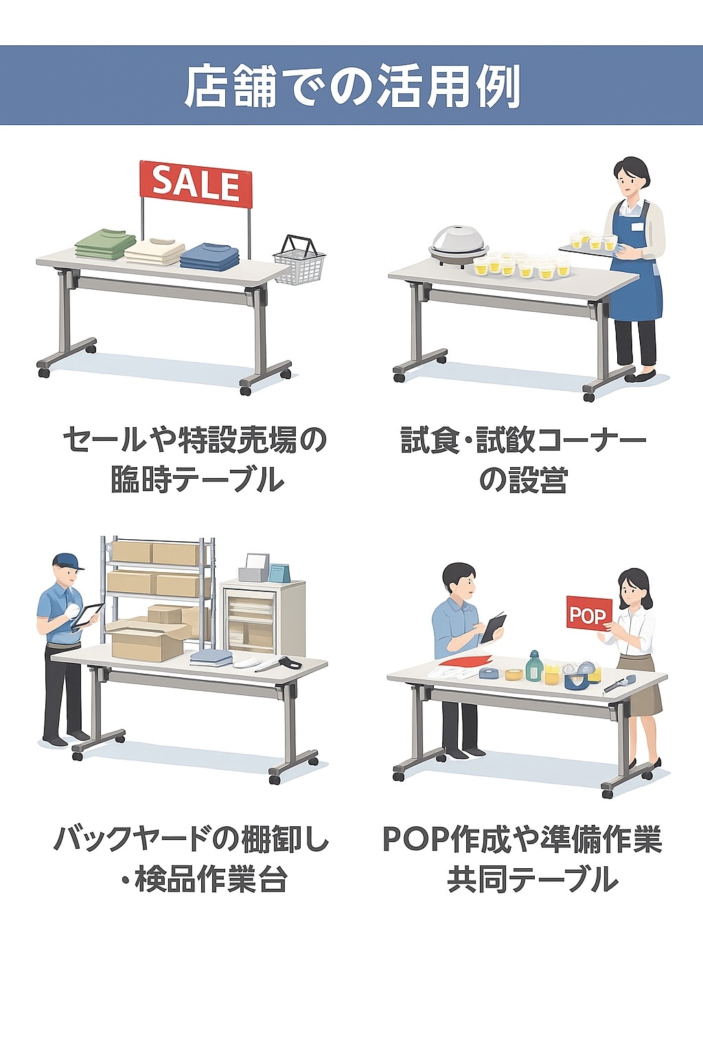 店舗での活用例バナー