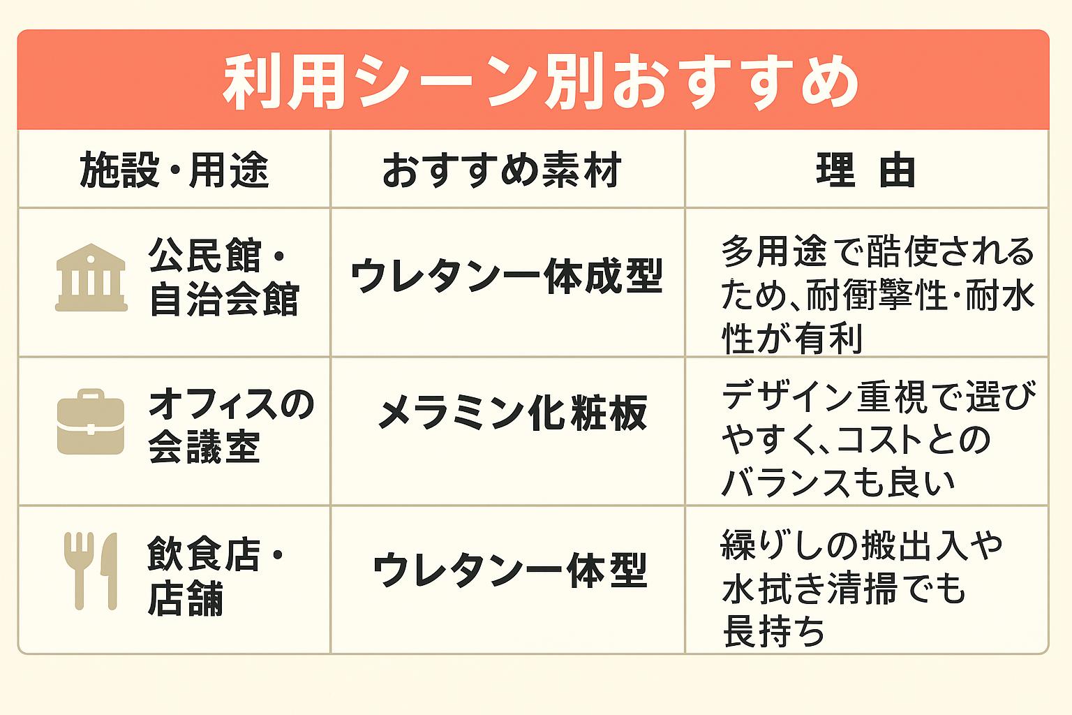 会議用テーブル 折りたたみ 長机 利用シーン別おすすめ