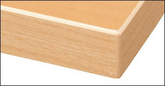 傷が付きにくいメラミン化粧板とABS樹脂エッジを採用した高耐久の会議テーブル天板