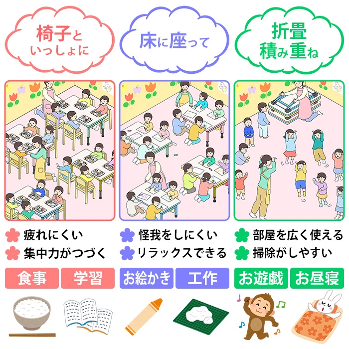 保育園や幼稚園での使用例