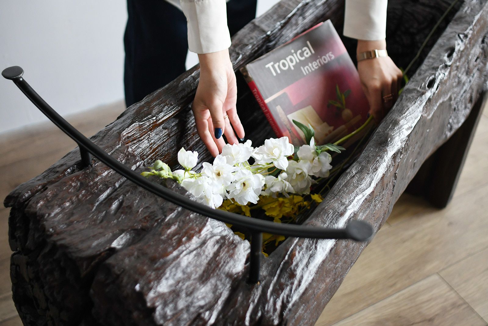 古木ガラスダイニングテーブル(W180)