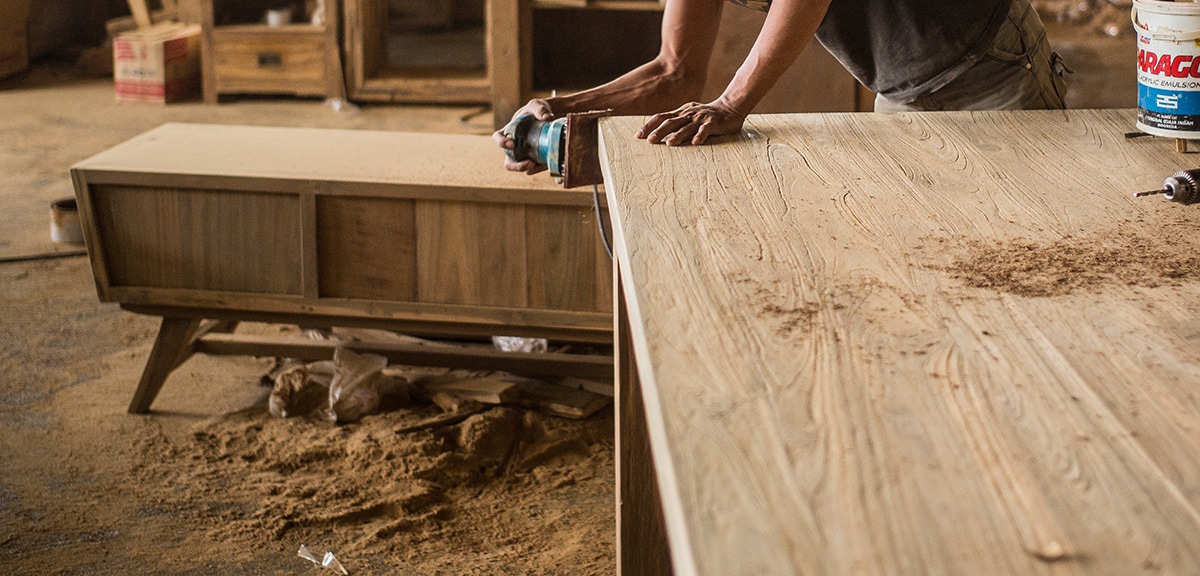 CHISTA/オールドチーク ダイニングテーブル (4本脚) (W180)