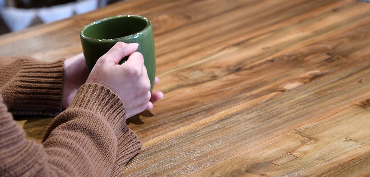 CHISTA/オールドチーク ダイニングテーブル (4本脚) (W180)