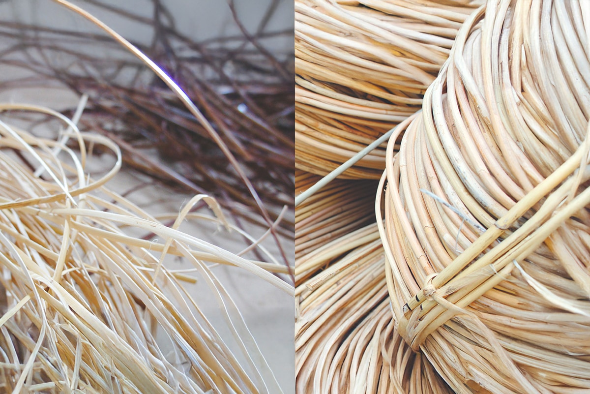 ラタン ボールランプ