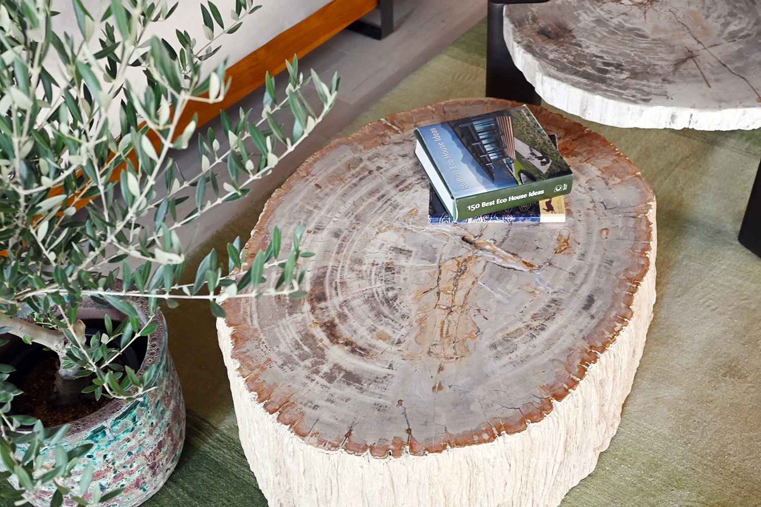 木化石アイアンローテーブル