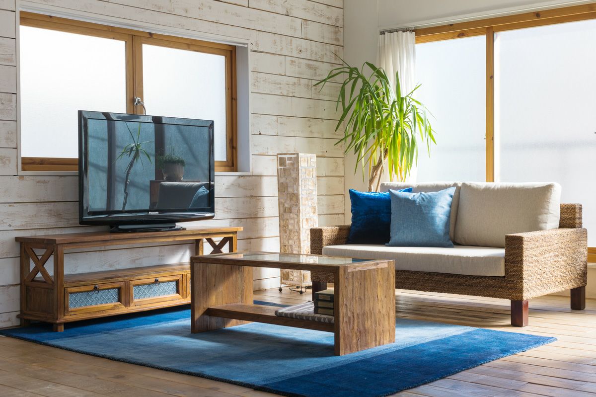 UKKO/ガラストップ テーブル (ナチュラル)