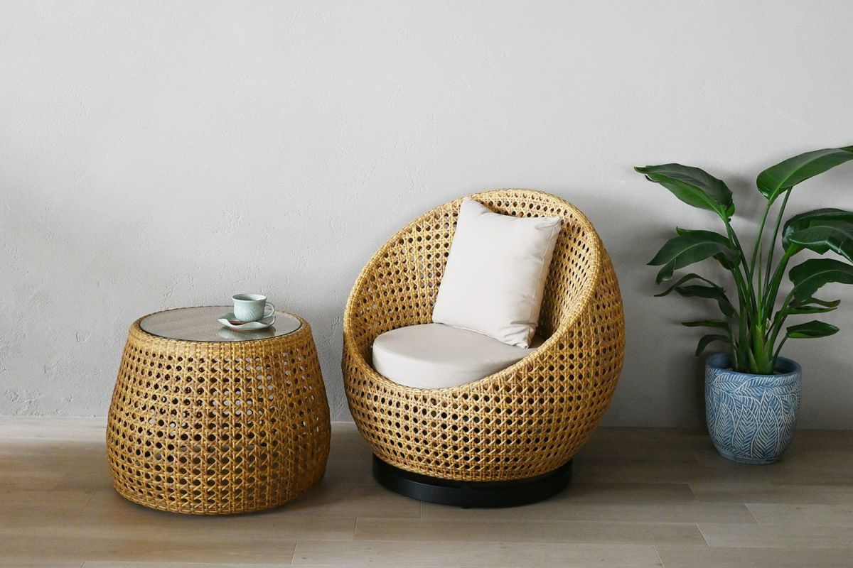 アウトドア ラウンド回転チェア