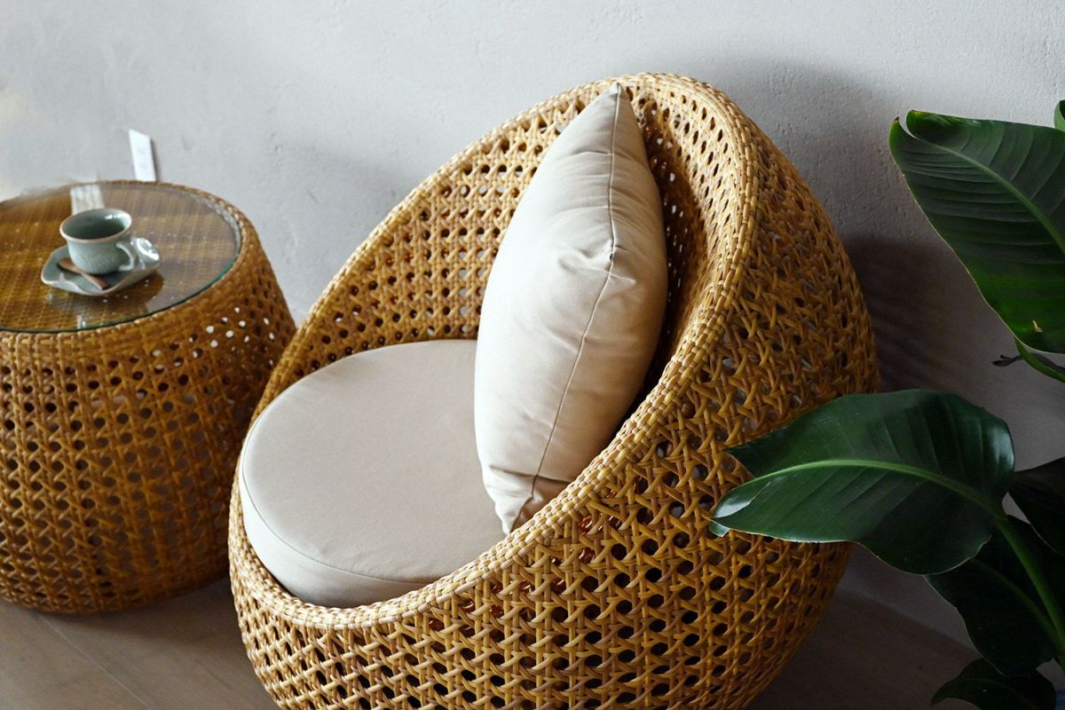 アウトドア ラウンド回転チェア