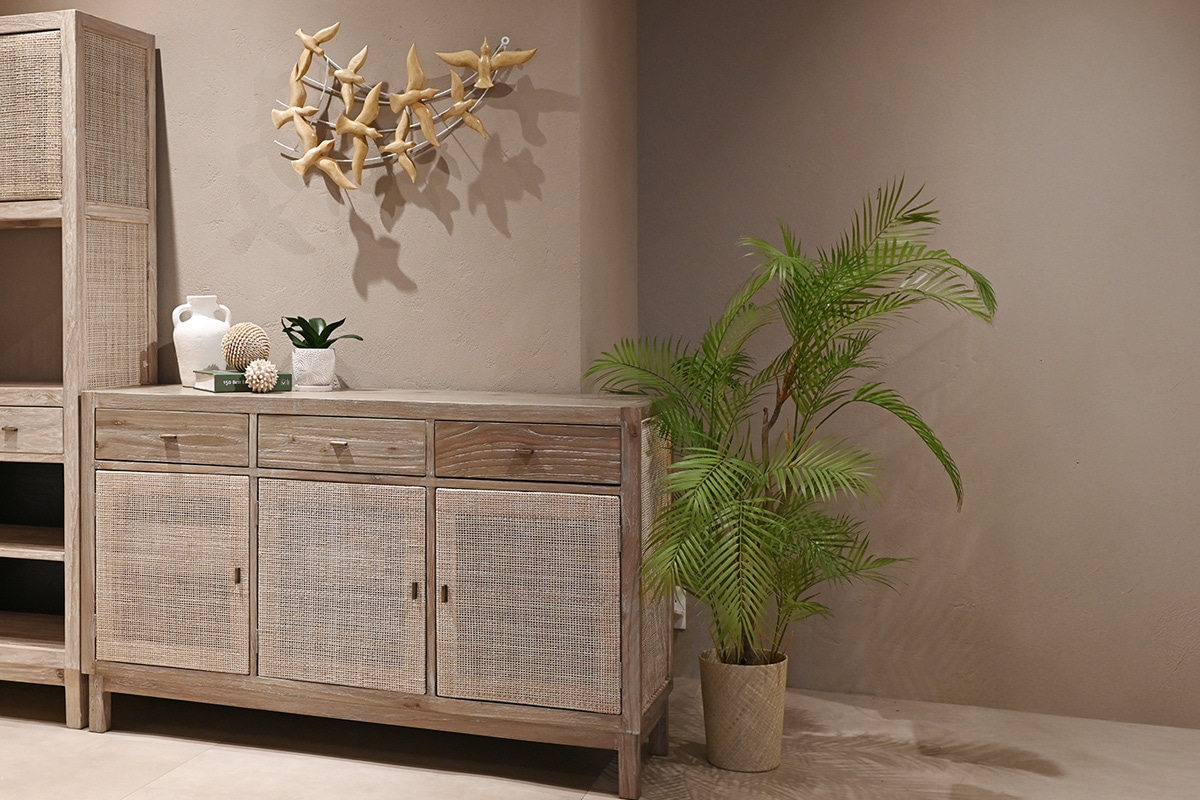 LaMer/ラタンキャビネット(W140)セット