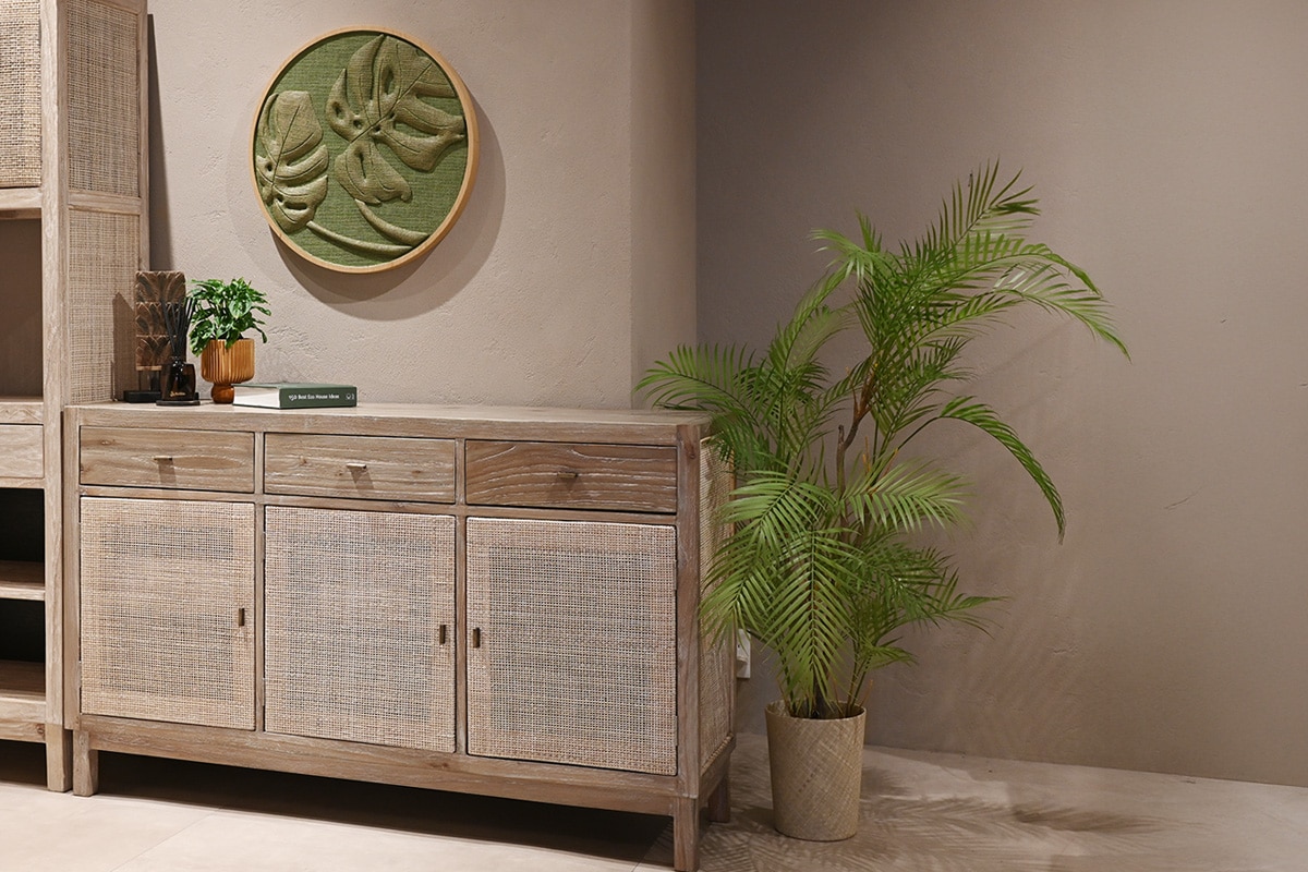 LaMer/ラタンキャビネット(W140)セット