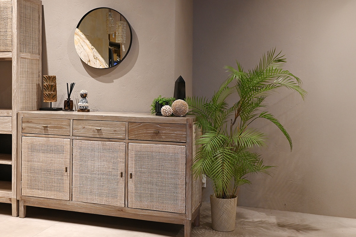 LaMer/ラタンキャビネット(W140)セット