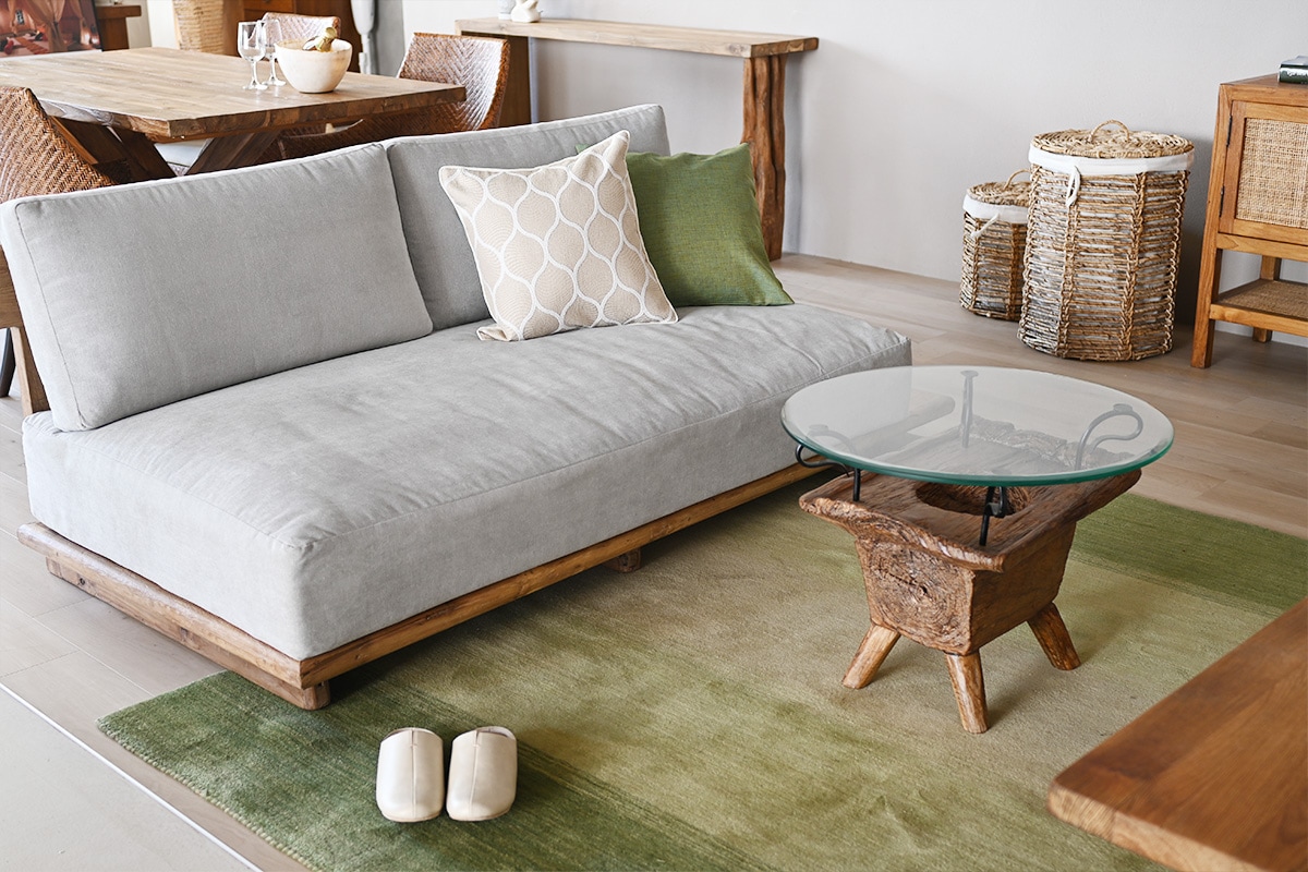 ウッドソファ（3人掛け）