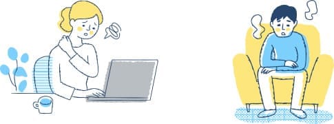 ストレスを感じている人のイラスト