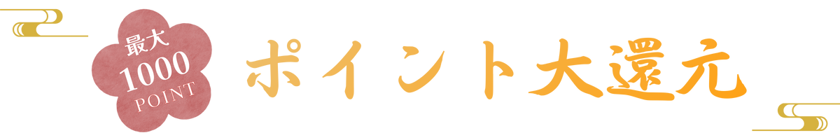 最大1000ポイント！ポイント大還元