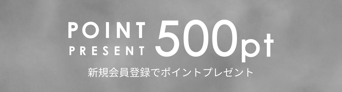 新規会員登録で500ポイントプレゼント