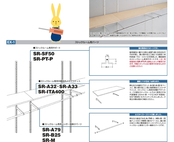 ストックルームサポート用タッピング 【ロイヤル】 SR-PT-P 般規格タッピングビス ［カラー：ユニクロ・ホワイト］ サイズ：30mm |  収納でヨクスル,AA SYSTEMでヨクスル,OTHERS,ストックルームシステム | ヨクスル