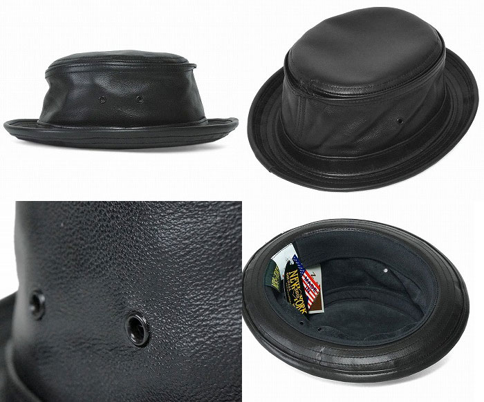 送料無料　NEW YORK HAT　ニューヨークハット　9246　Lambskin Stingy　ラムスキン　スティンジー　ブラック-冠屋