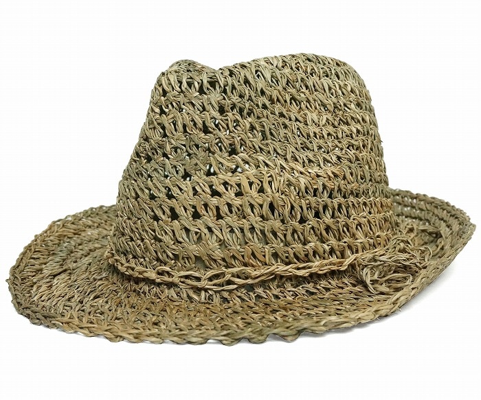 NEW YORK HAT　ニューヨークハット　7016　Sea Grass Fedora　シーグラス　フェドラ-冠屋