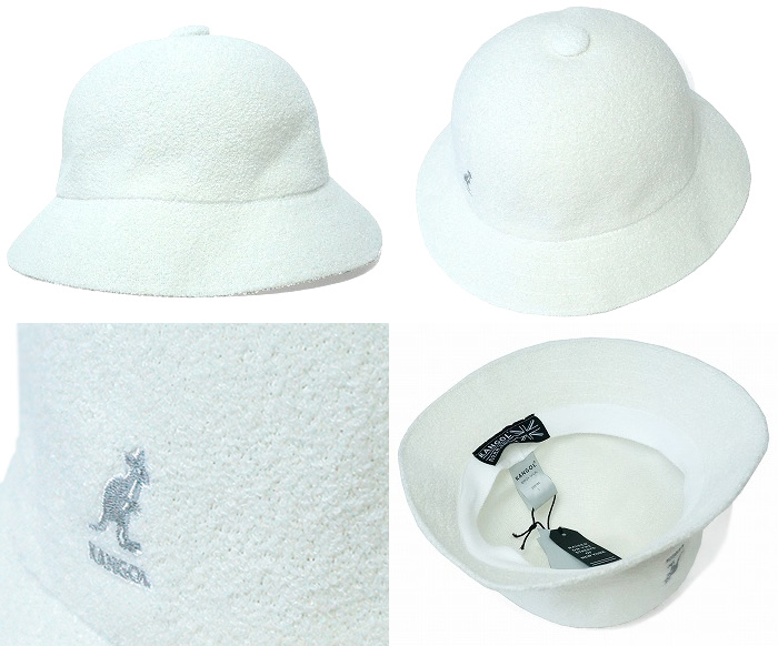 早割クーポン！ BERMUDA Casual KANGOL バミューダ ホワイト バケット 