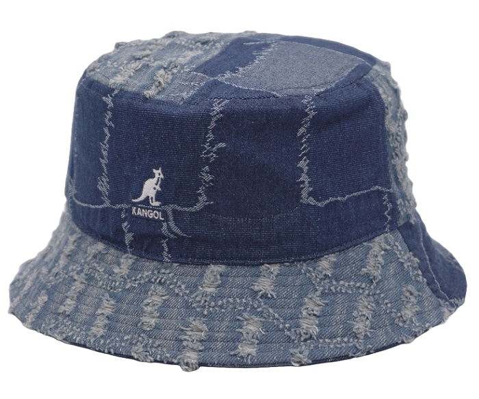 KANGOL カンゴール DENIM MASHUP BUCKETサイズはL - ハット