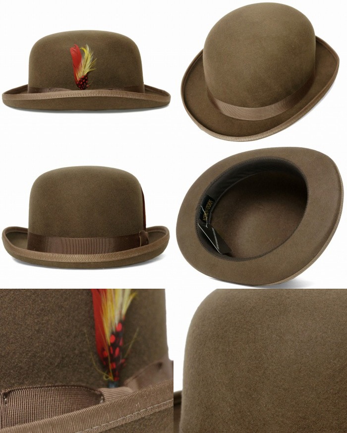 破格値2024★ニューヨーク ハット New York Hat Classic Derby 黒 M 新品 ダービー ボーラー ハット 帽子 ソフト帽