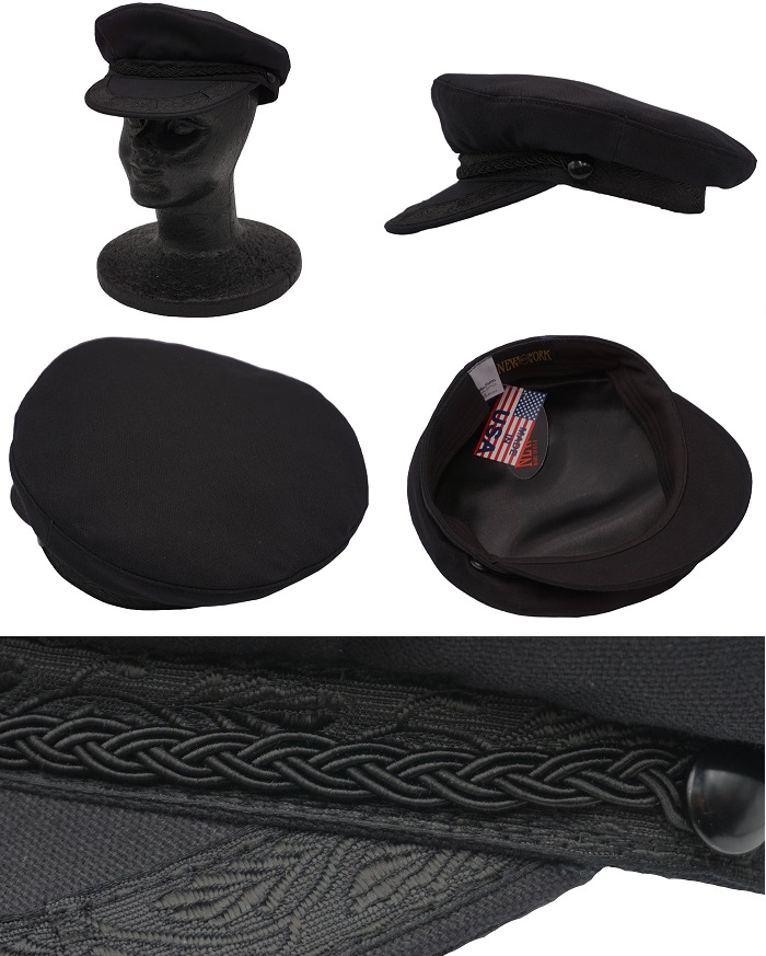 新品USA製ニューヨークハットCanvas Greekフィッシャーマン黒 L NEW YORK HAT ニューヨークハット 6033 Canvas greek キャンバス