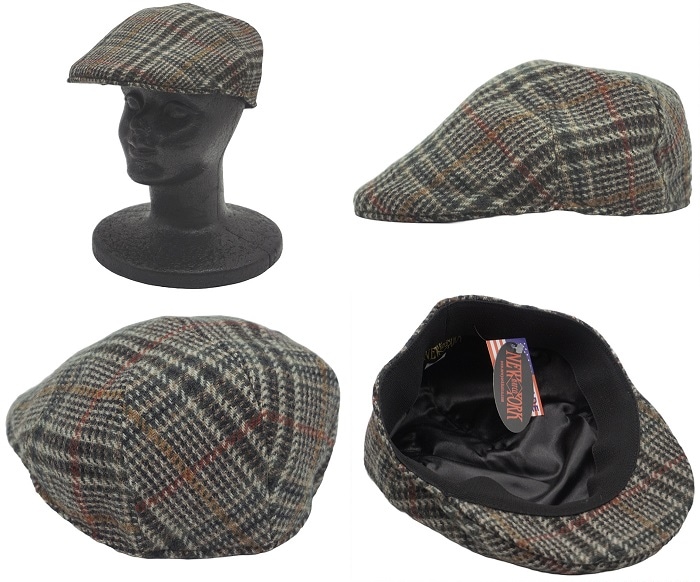 NEW YORK HAT ニューヨークハット 9033 Lined Woolrich Plaid Pub ライン ウールリッチ プレイド パブ グリーン