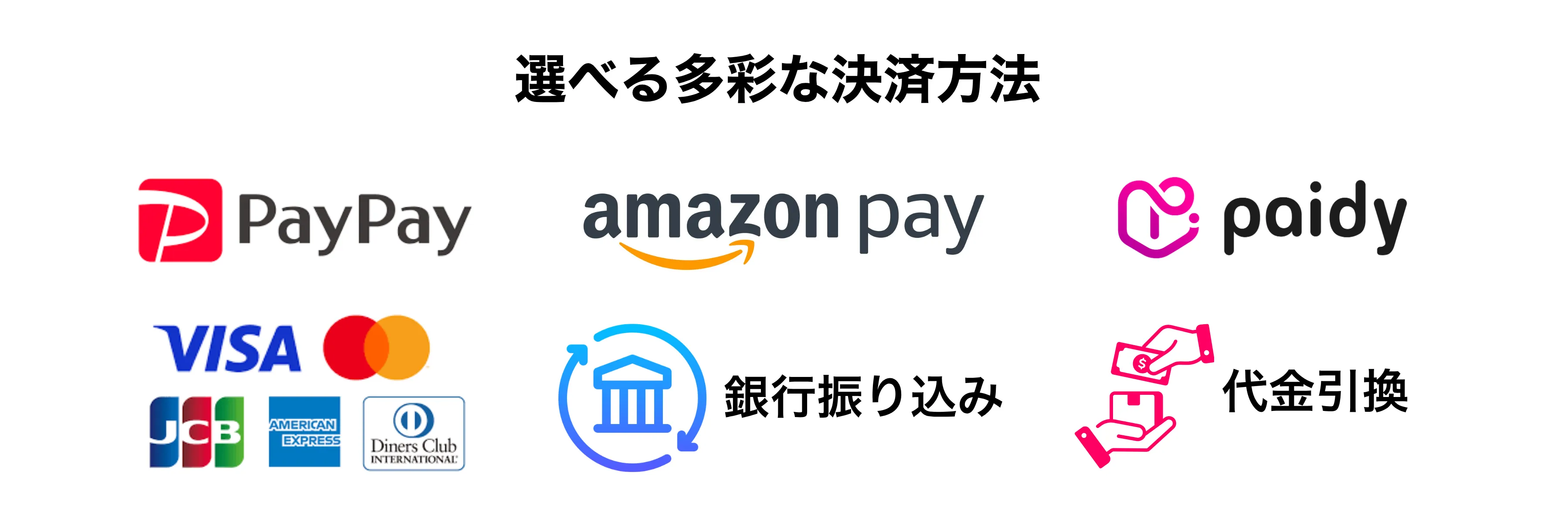 選べる多彩な決済方法