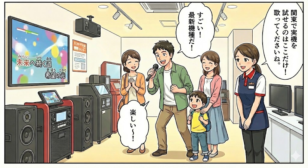 マンガ第2話：最新機種が試せるのはここだけ！